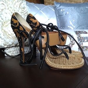 Gucci Leather High Heel Sandals